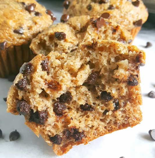 Banana Greek Yogurt Oat Muffins