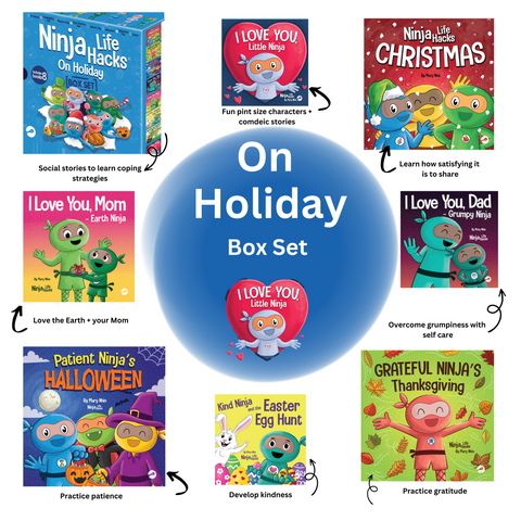 Ninjas On Holiday Box Set (Books 81-88: I Love You, Little Ninja, St. Patrick's Day Race, Kind Ninja and the Easter Egg Hunt, I Love You, Mom -Earth Ninja, I Love You, Dad -Grumpy Ninja….)