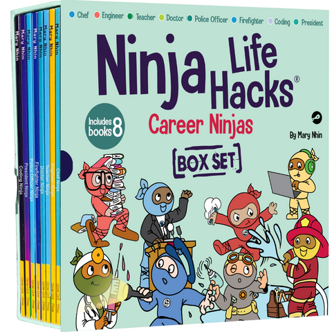 Ninja Life Hacks Careers 8 Book Box Set, (Books 105-112: Chef, Engineer, Teacher, Doctor, Police Officer, Firefighter, Coding, President)