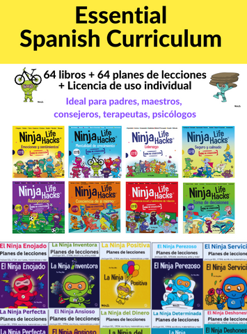 Essential Spanish Classroom Curriculum: 64 Books + 64 Lesson Plans  + Individual Use License